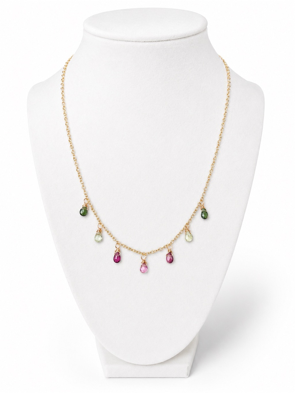 Handmade Watermelon Tourmaline Necklace